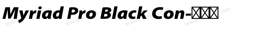 Myriad Pro Black Con字体转换